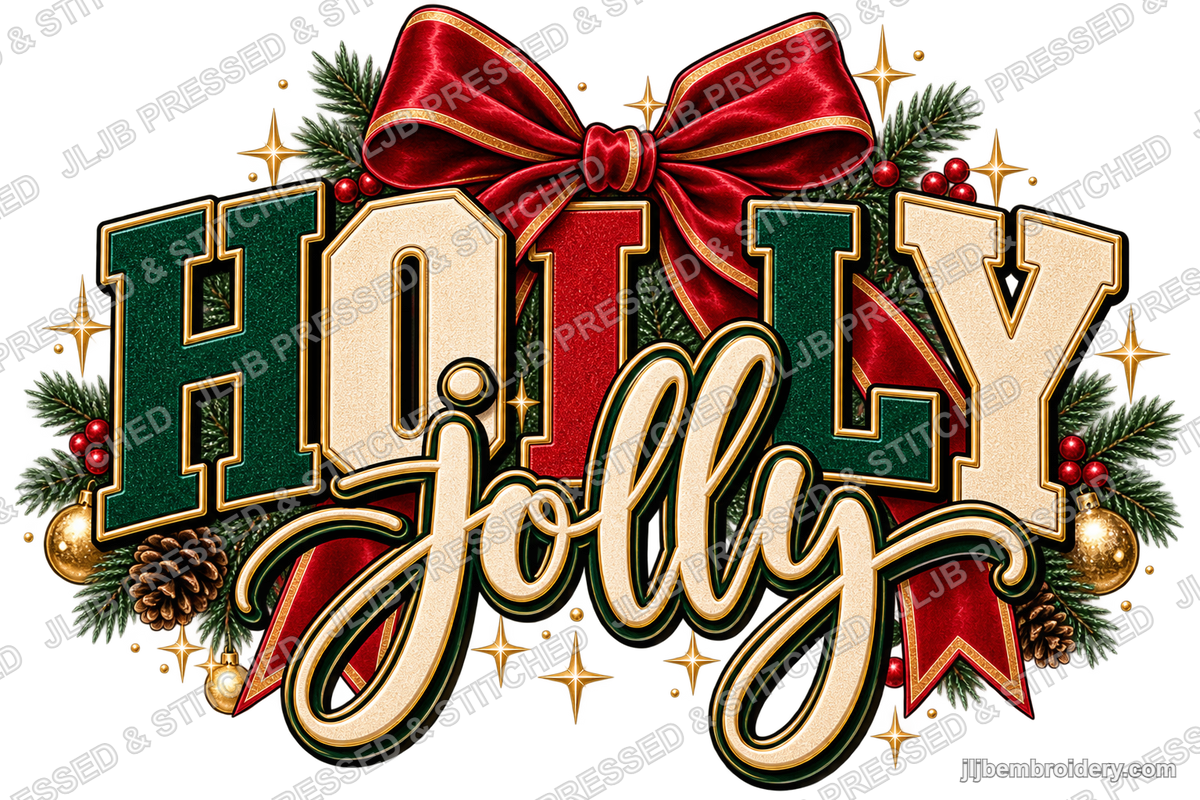 Holly Jolly — Ready-to-Press DTF Transfer