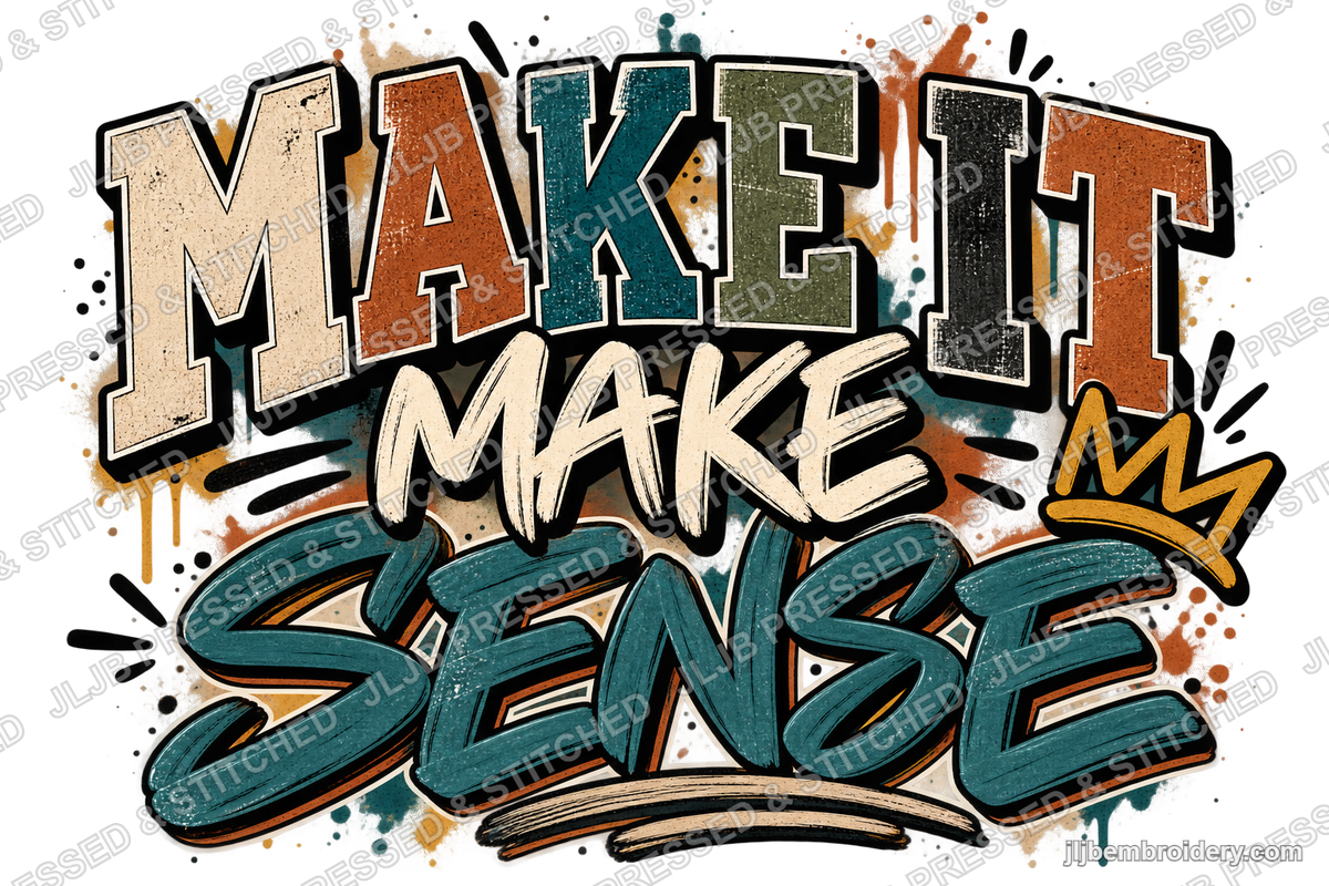 Make It Make Sense — Ready-to-Press DTF Transfer
