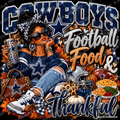 Cowboys Football, Food & Thankful — Ready-to-Press DTF Transfer