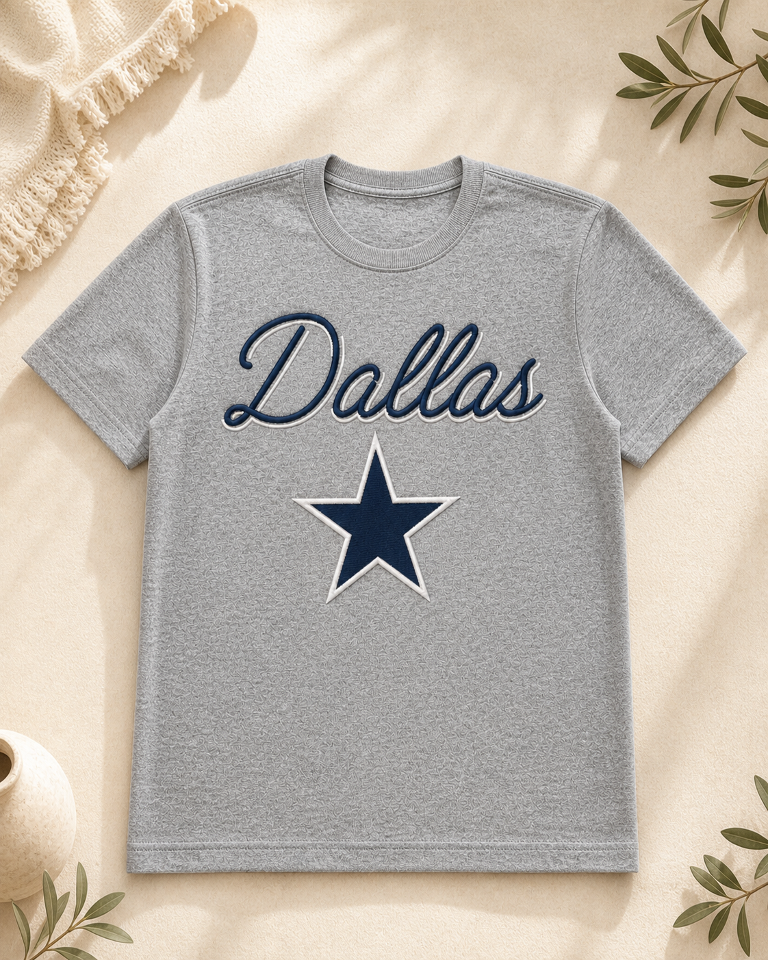 Dallas Puff Embroidery T-Shirt