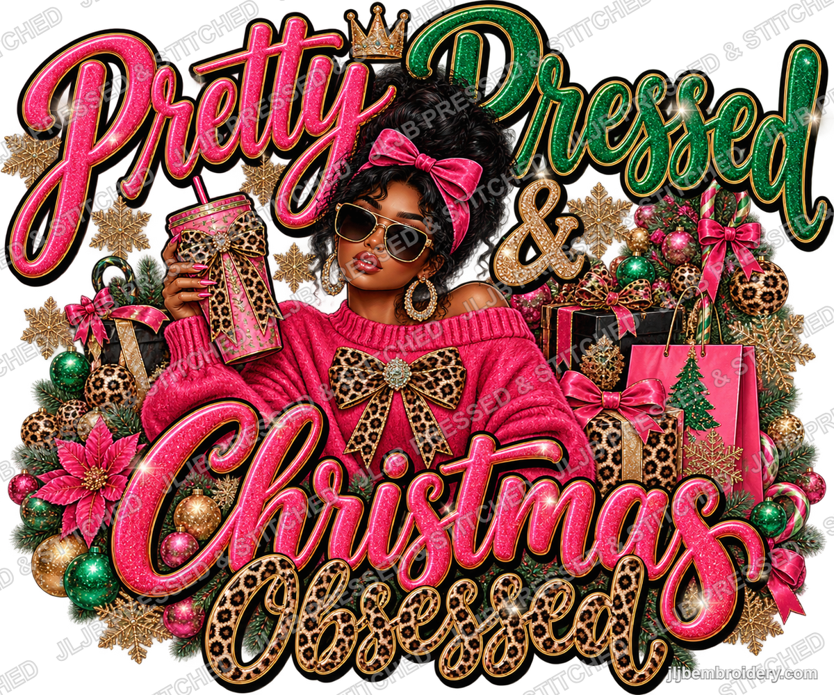 Pretty Pressed Christmas — Ready-to-Press DTF Transfer