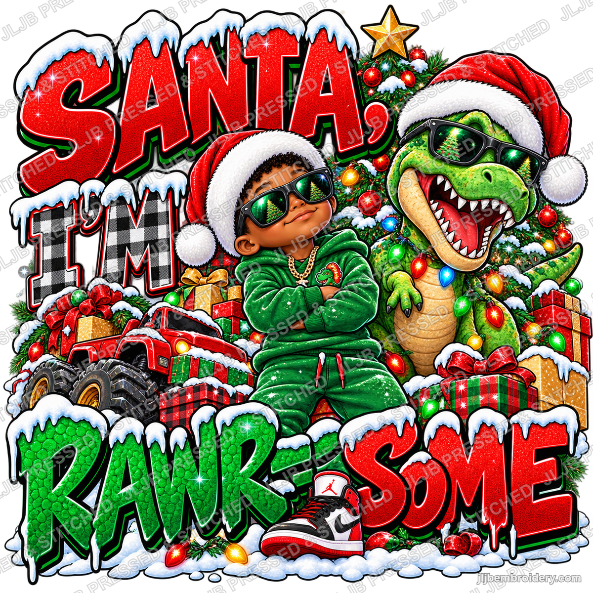 Santa, I'm Rawr-some — Holiday Crew Ready-to-Press DTF Transfer