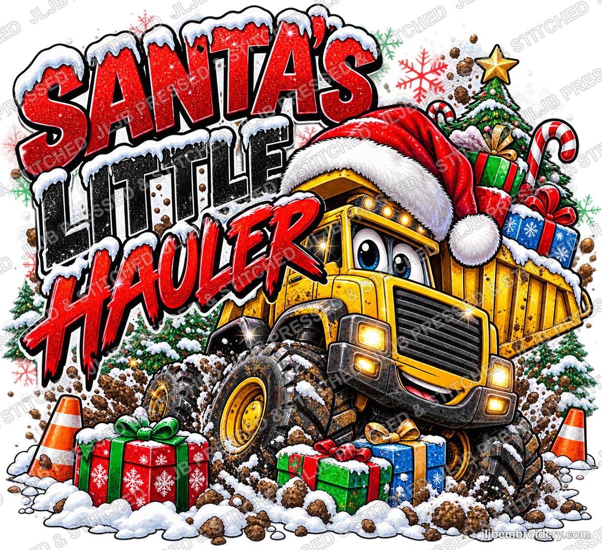 Santa's Little Hauler — Ready-to-Press DTF Transfer